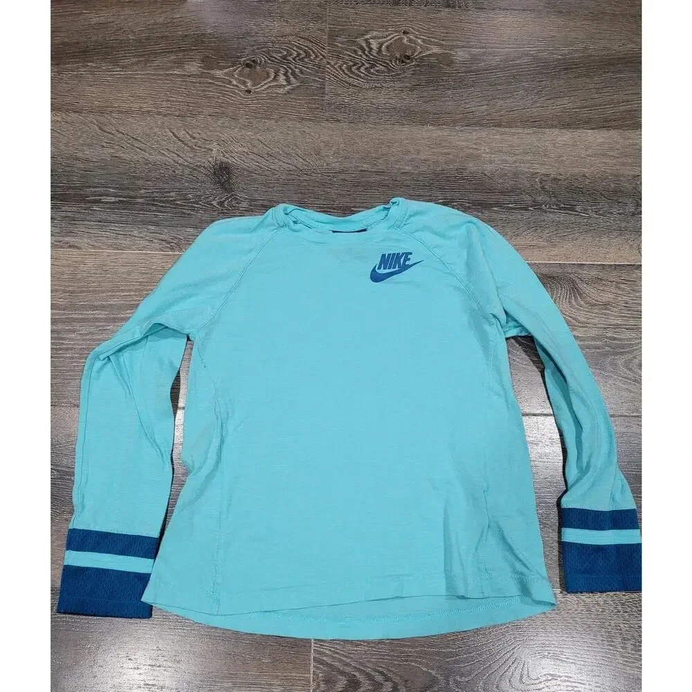 Nike Girls Blue Top‎ Long Sleeve size medium #r